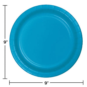 Bulk Pack of 48 Turquoise Blue Paper Plates