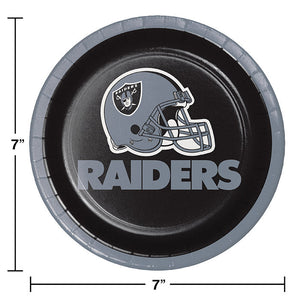 Bulk Pack of 24 Las Vegas Raiders Paper Dessert Plates