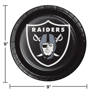 Bulk Pack of 16 Las Vegas Raiders Paper Plates