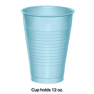 Bulk Pack of 40 Pastel Blue 12 Oz Plastic Cups