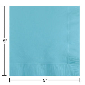 Bulk Pack of 100 Pastel Blue Beverage Napkin 2Ply