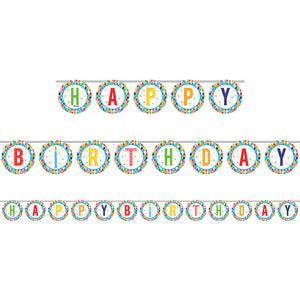 Bulk Pack of 2 Bright Birthday Banner