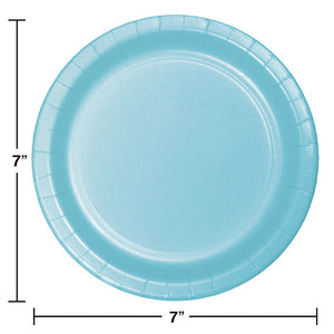 Bulk Pack of 48 Pastel Blue Paper Dessert Plates