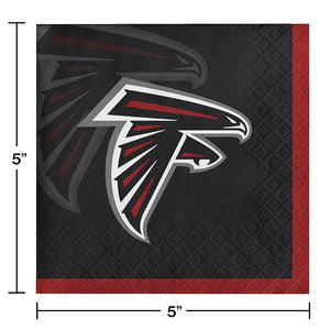 Bulk Pack of 48 Atlanta Falcons Beverage Napkins