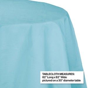 Bulk Pack of 2 Pastel Blue 82" Round Polylined Tissue Tablecover