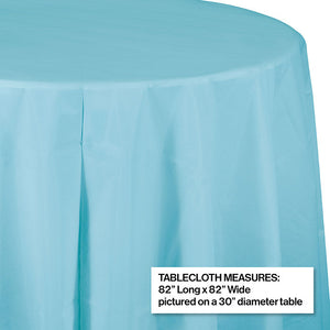 Bulk Pack of 2 Pastel Blue Round 82" PlasticTablecover