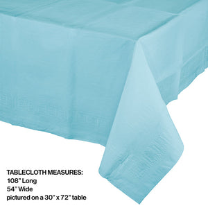 Bulk Pack of 2 Pastel Blue Tablecover 54"X 108" Polylined Tissue