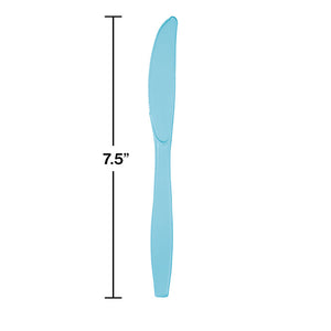 Bulk Pack of 48 Pastel Blue Plastic Knives