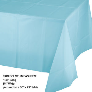 Bulk Pack of 2 Pastel Blue Tablecover Plastic 54" X 108"