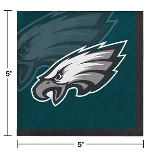 Bulk Pack of 48 Philadelphia Eagles Beverage Napkins