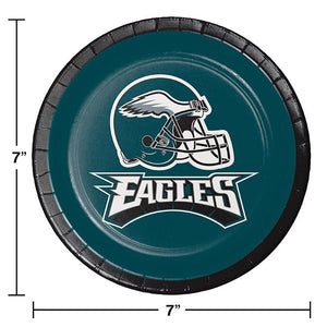 Bulk Pack of 24 Philadelphia Eagles Paper Dessert Plates