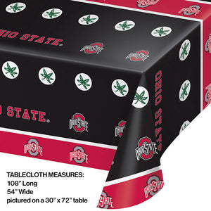 Bulk Pack of 2 Ohio State Buckeyes Plastic Table Cover, 54"x108"