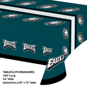 Bulk Pack of 2 Philadelphia Eagles Plastic Table Cover, 54" X 102"