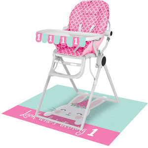 Bulk Pack of 2 Birthday Bunny 1st Birthday High Chair Decorating Kit