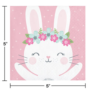 Bulk Pack of 48 Birthday Bunny Beverage Napkins