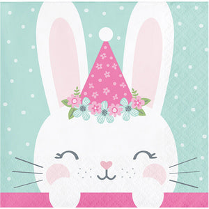 Bulk Pack of 48 Birthday Bunny Beverage Napkins