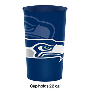 Bulk Pack of 4 Seattle Seahawks 22 Oz Plastic Cup