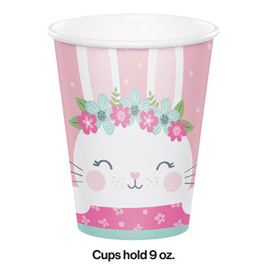 Bulk Pack of 16 Birthday Bunny Hot/Cold Paper Cups 9 Oz