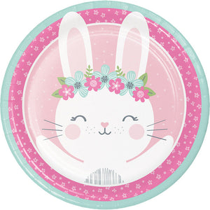 Bulk Pack of 16 Birthday Bunny 8.75" Paper Plates