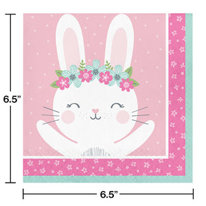 Bulk Pack of 32 Birthday Bunny Lunch Napkins