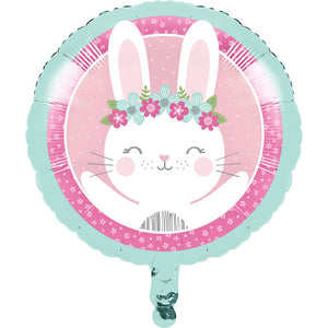 Bulk Pack of 2 Birthday Bunny Metallic Balloon 18"