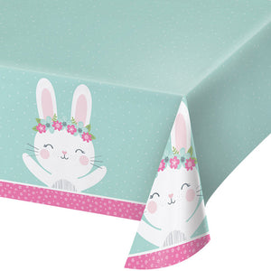 Bulk Pack of 2 Birthday Bunny Plastic Tablecover, 54" X 102"