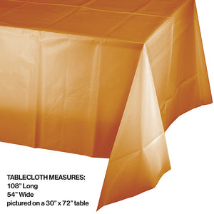 Bulk Pack of 2 Pumpkin Spice Tablecover Plastic 54" X 108"