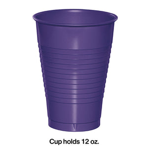 Bulk Pack of 40 Purple 12 Oz Plastic Cups