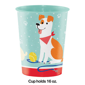 Bulk Pack of 4 Dog Party Plastic Keepsake Cup 16 Oz