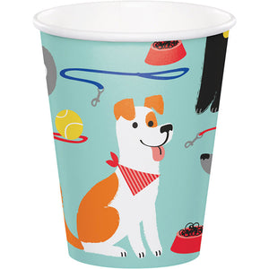 Bulk Pack of 16 Dog Party Hot/Cold Paper Cups 9 Oz