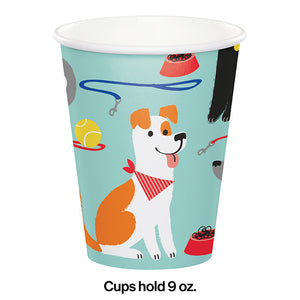 Bulk Pack of 16 Dog Party Hot/Cold Paper Cups 9 Oz