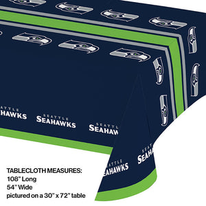 Bulk Pack of 2 Seattle Seahawks Plastic Table Cover, 54" X 102"