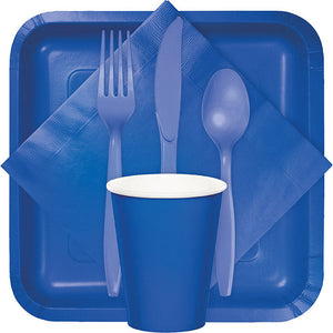 Bulk Pack of 48 Cobalt Blue Plastic Forks