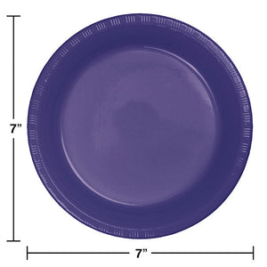 Bulk Pack of 40 Purple Plastic Dessert Plates