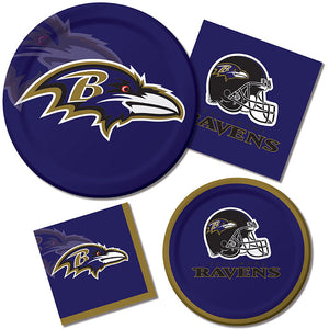 Bulk Pack of 24 Baltimore Ravens Dessert Plates