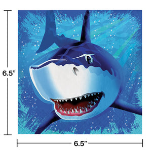 Bulk Pack of 32 Shark Splash Napkins