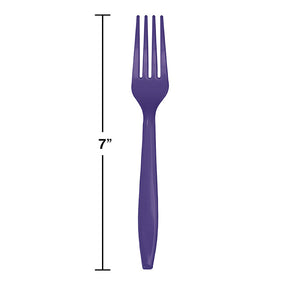 Bulk Pack of 48 Purple Plastic Forks