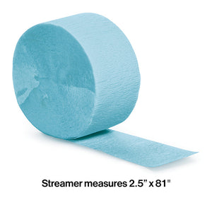 Bulk Pack of 5 Pastel Blue Crepe Streamers 81 ft