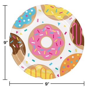 Bulk Pack of 16 Donut Time Paper Plates