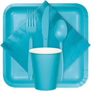 Bulk Pack of 48 Bermuda Blue Assorted Plastic Cutlery