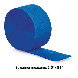 Bulk Pack of 5 Cobalt Crepe Streamers 81 ft