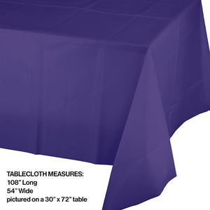 Bulk Pack of 2 Purple Tablecover Plastic 54" X 108"