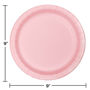 Bulk Pack of 24 Classic Pink Paper Plates