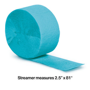 Bulk Pack of 5 Bermuda Blue Crepe Streamers 81 ft