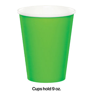 Bulk Pack of 48 Fresh Lime Hot/Cold Paper Cups 9 Oz