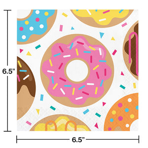 Bulk Pack of 32 Donut Time Napkins