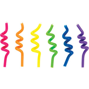 Bulk Pack of 2 Curly Neons Candles 6ct