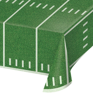 Bulk Pack of 2 Football Field Plastic Tablecover 54" X 102"