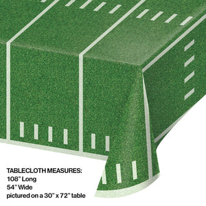 Bulk Pack of 2 Football Field Plastic Tablecover 54" X 102"