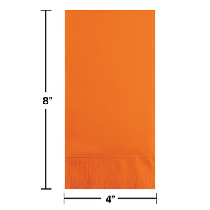 Bulk Pack of 32 Sunkissed Orange Guest Towel, 3 Ply